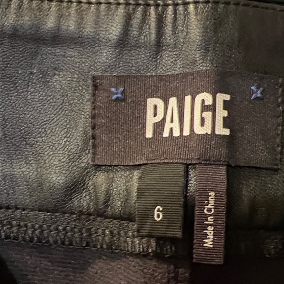 PAIGE Black Vegan Leather Crop Pants | Size 6 | Modern Classic - Picture 11 of 13